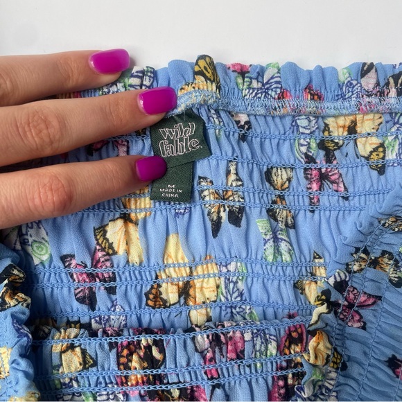 Wild Fable Blue Butterfly Tube Top - Picture 5 of 6